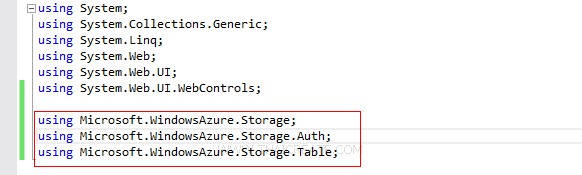 Visual Studio Azure Storage