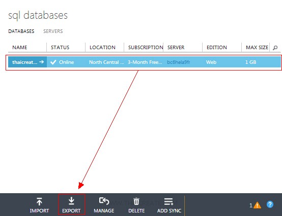 Backup Import Restore SQL Azure / SQL Database