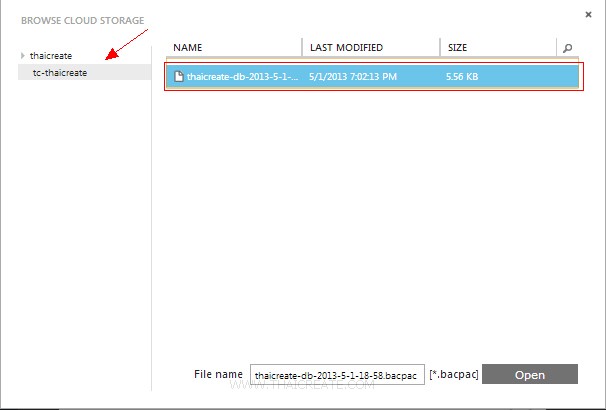 Backup Import Restore SQL Azure / SQL Database