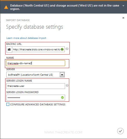 Backup Import Restore SQL Azure / SQL Database