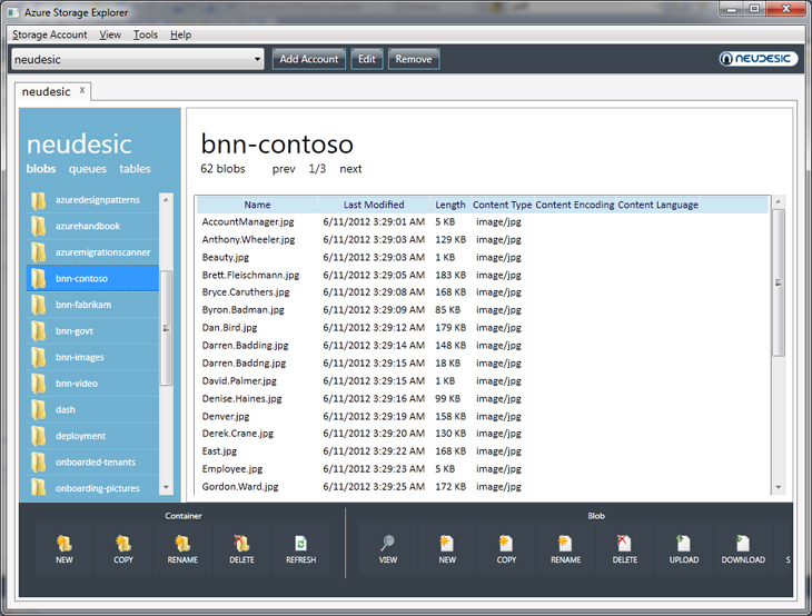 Azure Storage Explorer Azure Storage Explorer