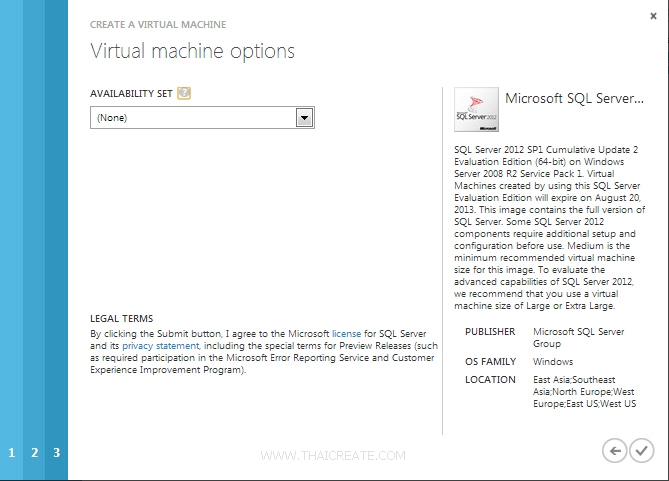 Azure Sql Server Virtual Machine ตอนที่ 10 : การติดตั้ง SQL Server บน Virtual Machine ของ Windows Azure