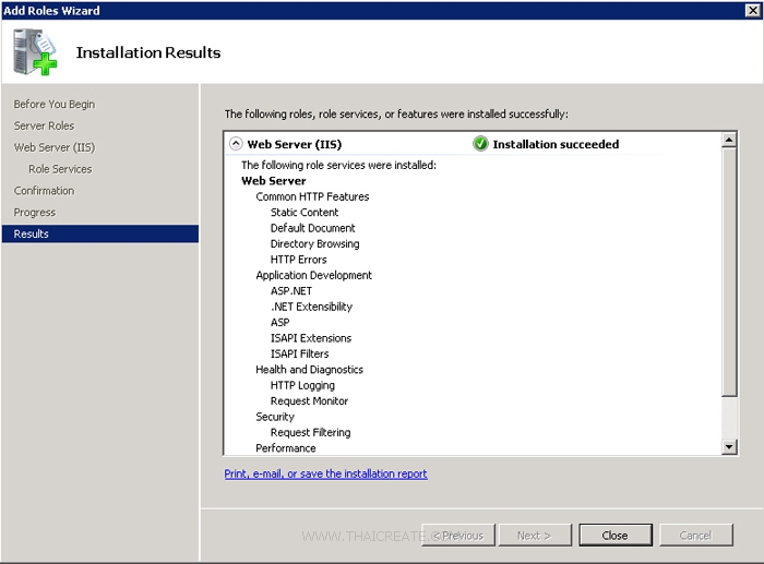 Install IIS Web Server TCP Port 80