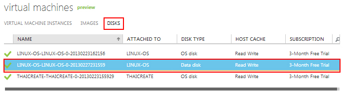 Attach Disk Linux OS Virtual Machine