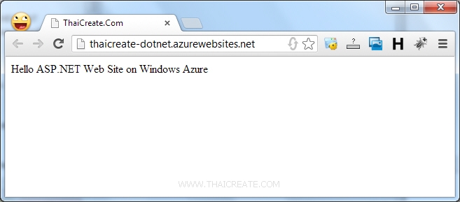 ASP.Net Web Site Windows Azure
