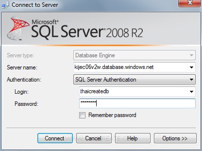 ASP.Net Web Site SQL Server Database