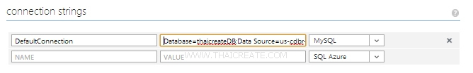 Web Site และ MySQL Database บน Windows Azure