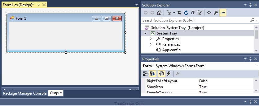 Windows Form Application and System Tray Icon