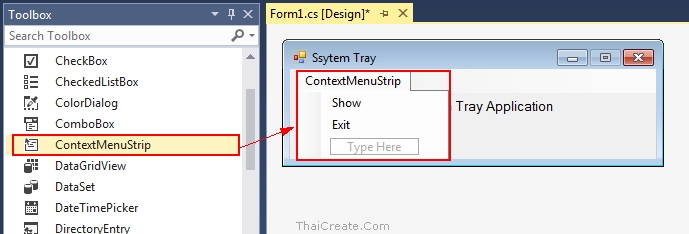 Windows Form Application and System Tray Icon