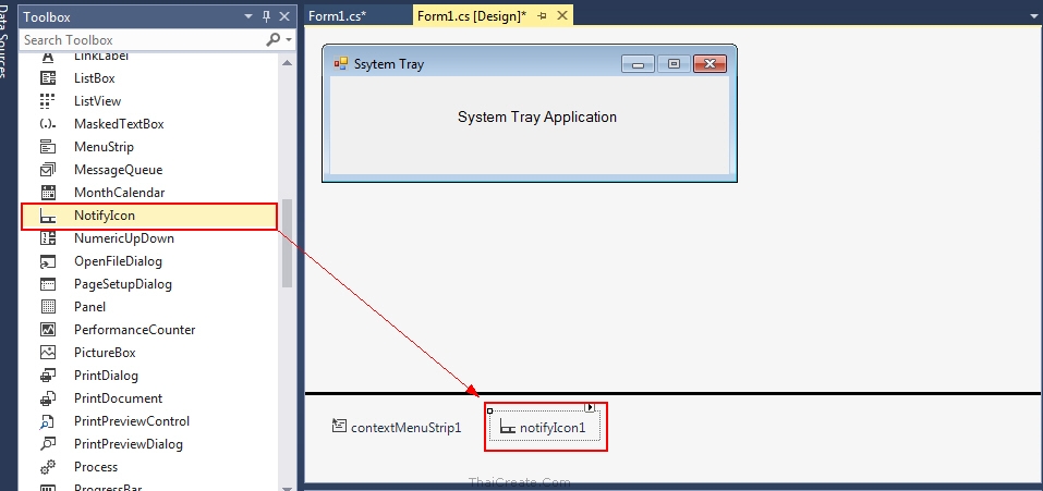 Windows Form Application and System Tray Icon