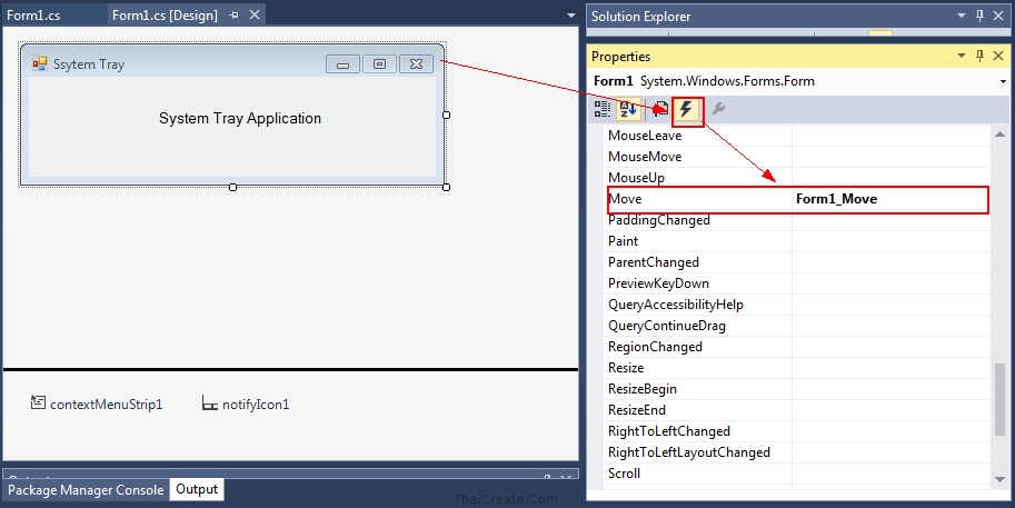 Windows Form Application and System Tray Icon