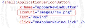 Windows Phone ApplicationBar