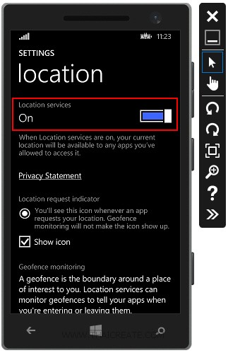 Windows Phone and Bing Map Marking Location