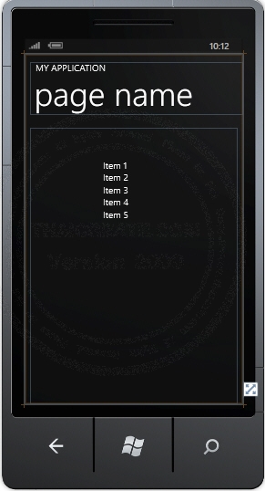 ListBox - Windows Phone Controls