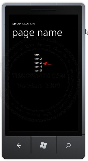 ListBox - Windows Phone Controls
