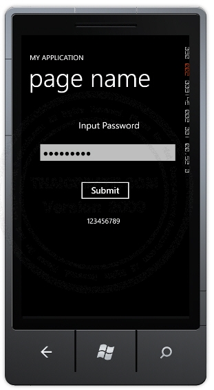 PasswordBox - Windows Phone Controls