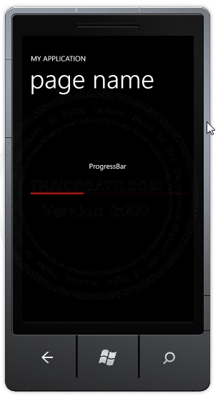 ProgressBar - Windows Phone Controls