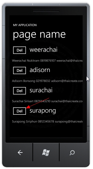 Windows Phone Delete data in Web Server Windows Phone Delete data in Web Server