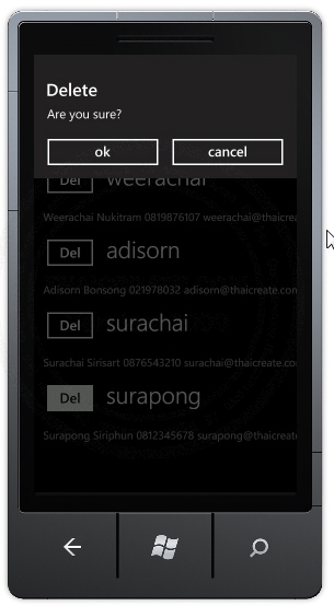 Windows Phone Delete data in Web Server Windows Phone Delete data in Web Server