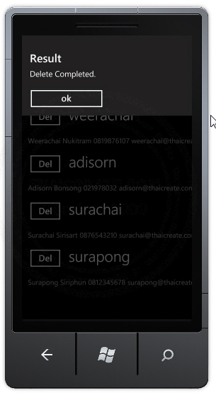 Windows Phone Delete data in Web Server Windows Phone Delete data in Web Server