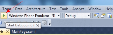 Windows Phone Visual Studio Debugging