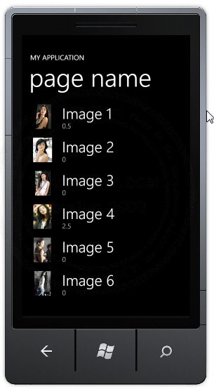 Windows Phone Show Image Column in ListView