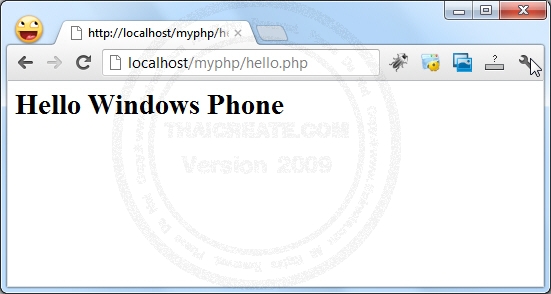 localhost and Windows Phone Emulator