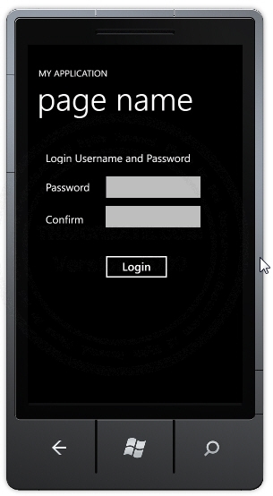 Windows Phone Login Username and Password