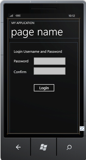 Windows Phone Login Username and Password