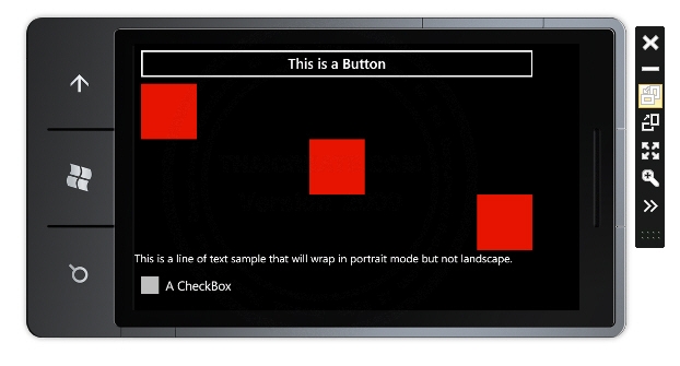 Windows Phone Orientations Landscape