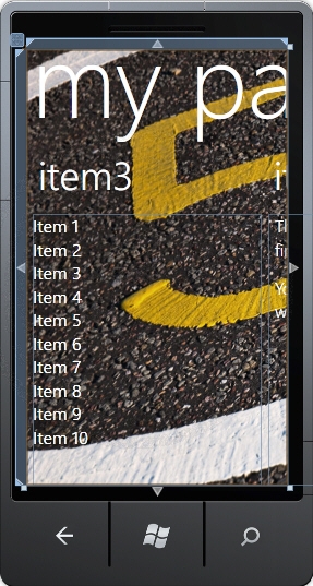 Windows Phone Panorama  and Pivot 