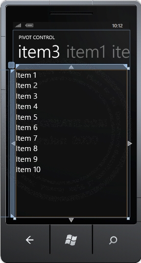 Windows Phone Panorama  and Pivot 