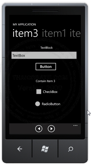 Windows Phone Pivot Windows Phone Pivot