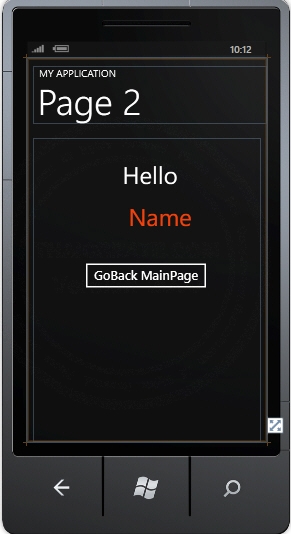 Windows Phone Page Parameters Windows Phone Page Parameters