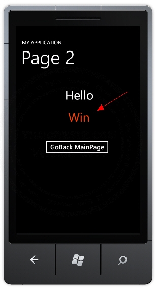 Windows Phone Page Parameters Windows Phone Page Parameters