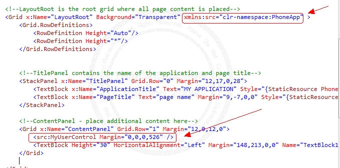 Windows Phone Custom User Control Windows Phone Custom User Control