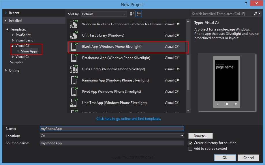 Visual Studio 2013 for Windows Phone 8