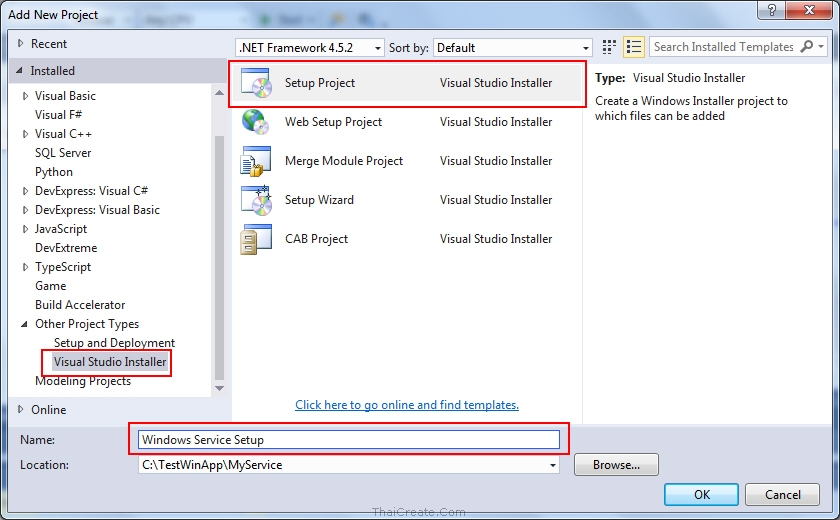 Windows Setup Project ตอนที่ 8 : การทำ Package และ Install Setup โปรแกรม Windows Service (VB ...