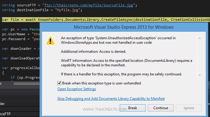 Windows Store Apps and Download Using FTP Server (C#) Windows Store Apps and Download Using FTP Server (C#)