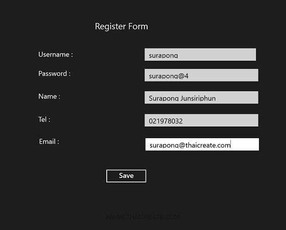 Windows Store App and Register Data (Web Services) - C#