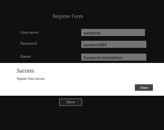 Windows Store App and Register Data (Web Services) - C#