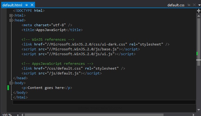 JavaScript ทดสอบสร้าง Project ของ Windows Store Apps ด้วย JavaScript