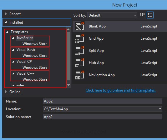 Visual Studio Windows Store Apps