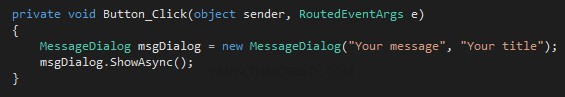 Dialog Message Windows MessageBox Dialog / Confirm Dialog บน Windows Store Apps (C#)
