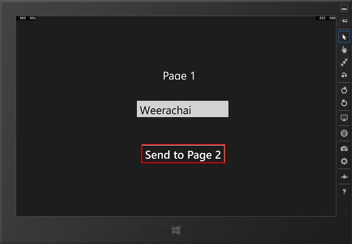 Windows Store App Parameters Page Windows Store App Parameters Page
