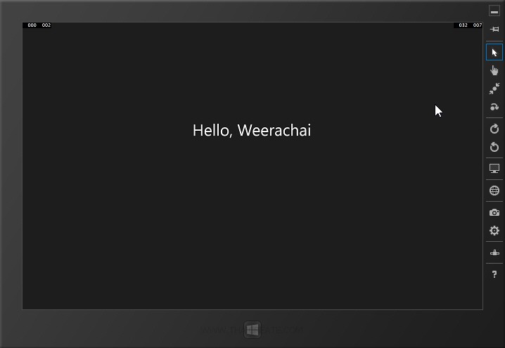 Windows Store App Parameters Page