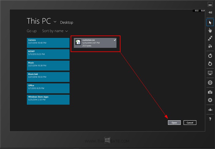 Windows Store Apps Storage Text file CSV 