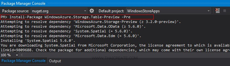 Windows Store Apps and Windows Azure Table Storage (C#)