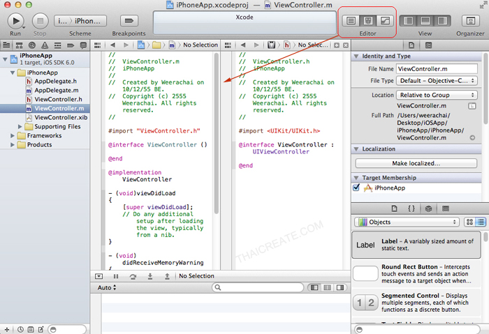 Xcode IDE Structure (iOS)